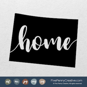 Colorado Home State (SVG, PNG, EPS, Cricut, Silhouette, cutting file, vector file), Rocky Mountains, Colorado svg, Denver