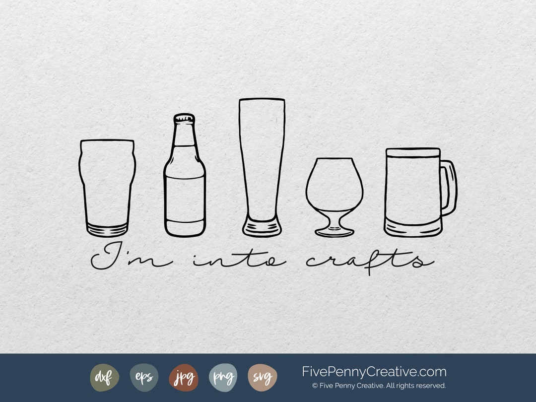 Craft Beer SVG: Beer Glasses Vector File (digital Download) - Etsy