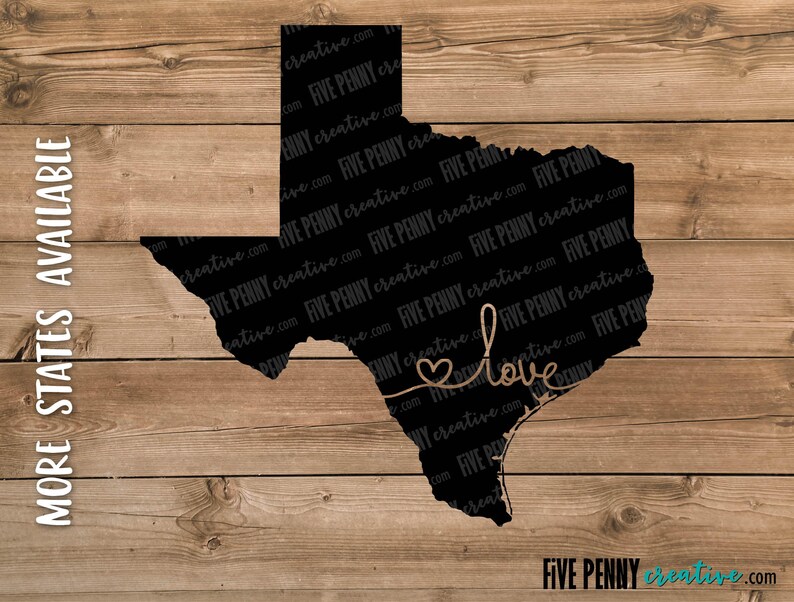 Download Love Texas State SVG PNG EPS Cricut Silhouette cutting | Etsy