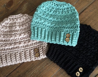 Messy Bun Hat | Winter Hat for Women | Children's Winter Hat | Ponytail Hat | Top Knot Hat | Messy Bun Beanie | Christmas2023