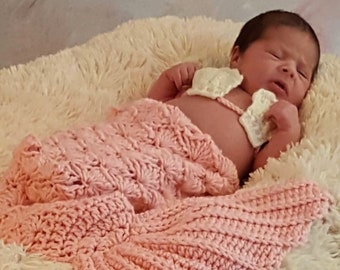 Baby Mermaid Outfit | Mermaid Costume for Baby | Baby Photography | Baby Mermaid Tail | Mermaid Photo Prop | Mermaid Blanket