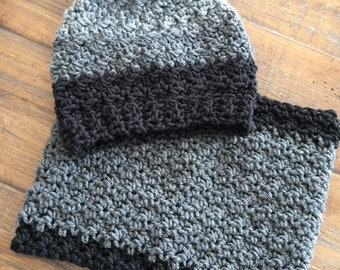 Boy's Hat and Neck Warmer Set | Crochet Boy’s Toque | Crochet Hat for Boys | Boy’s Winter Hat Set | Crochet Children’s Hat