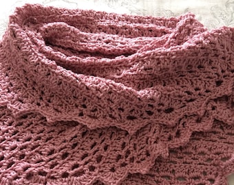 Crochet Shawl | Crochet Wrap | Triangle Shawl | Crochet Triangle Shawl | Gift for Her | Birthday Gift for Her | Handmade Shawl | Lace Wrap