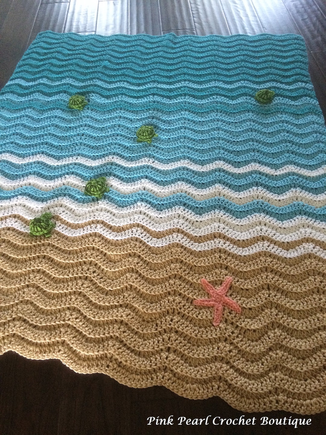 Crochet Beach Blanket Sea Turtle Blanket Crochet Sea Turtle Afghan Gift Idea for Beach Lovers Beach Themed Room Ocean Blanket Etsy