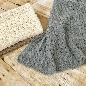 Neutral Baby Blanket Crochet | Crochet Brown Baby Blanket | Baby Shower Gift | Grey Baby Blanket | Welcome Baby Gift