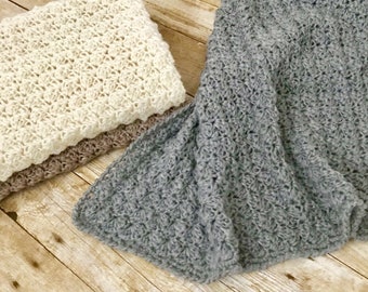 Neutral Baby Blanket Crochet | Crochet Brown Baby Blanket | Baby Shower Gift | Grey Baby Blanket | Welcome Baby Gift