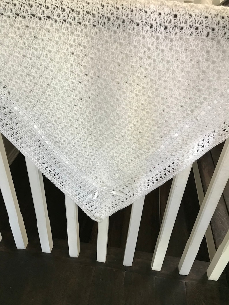 Christening Blanket Baptism Blanket Crochet Christening Etsy