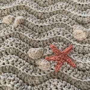 Sea Turtle Blanket Turtle Handmade Blanket Gift Crochet Turtle Gift Ocean Blanket Sea Turtle Throw Crochet Beach Blanket image 6