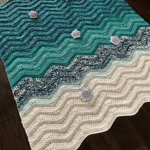 Crochet Sea Turtle Blanket | Handmade Ocean Blanket | Crochet Sea Throw | Sea Turtle Blanket | Baby Sea Turtle | Crochet Blanket