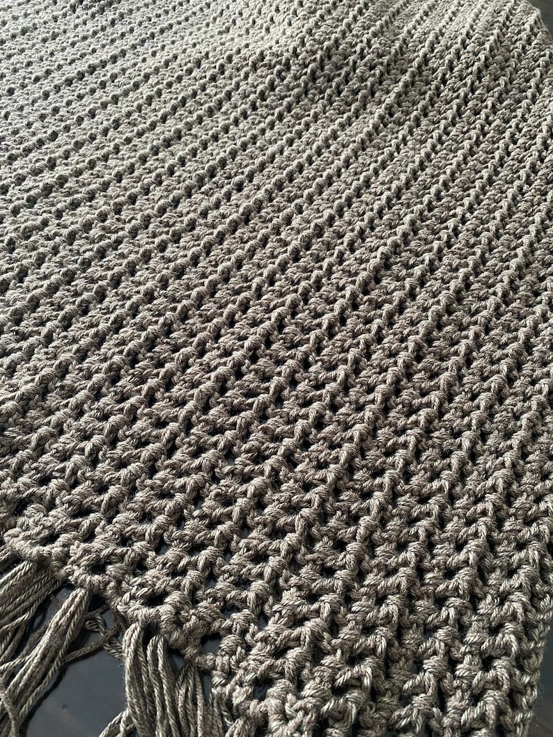 PinkPearlCrochetCA Crochet Throw Blanket - Thumbnail 4