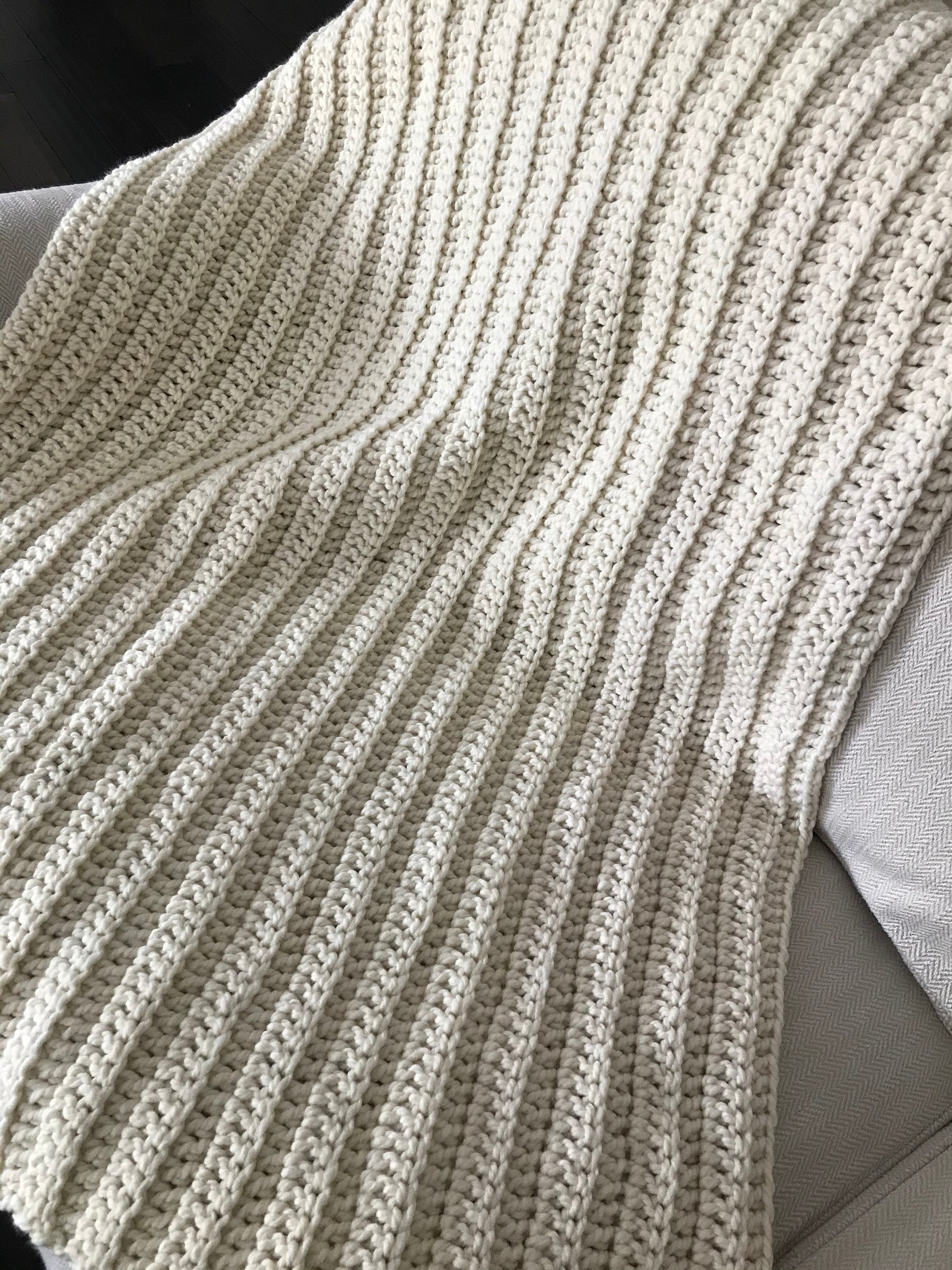Beige Chunky Knit Throw Crochet Beige Afghan Neutral Etsy Canada