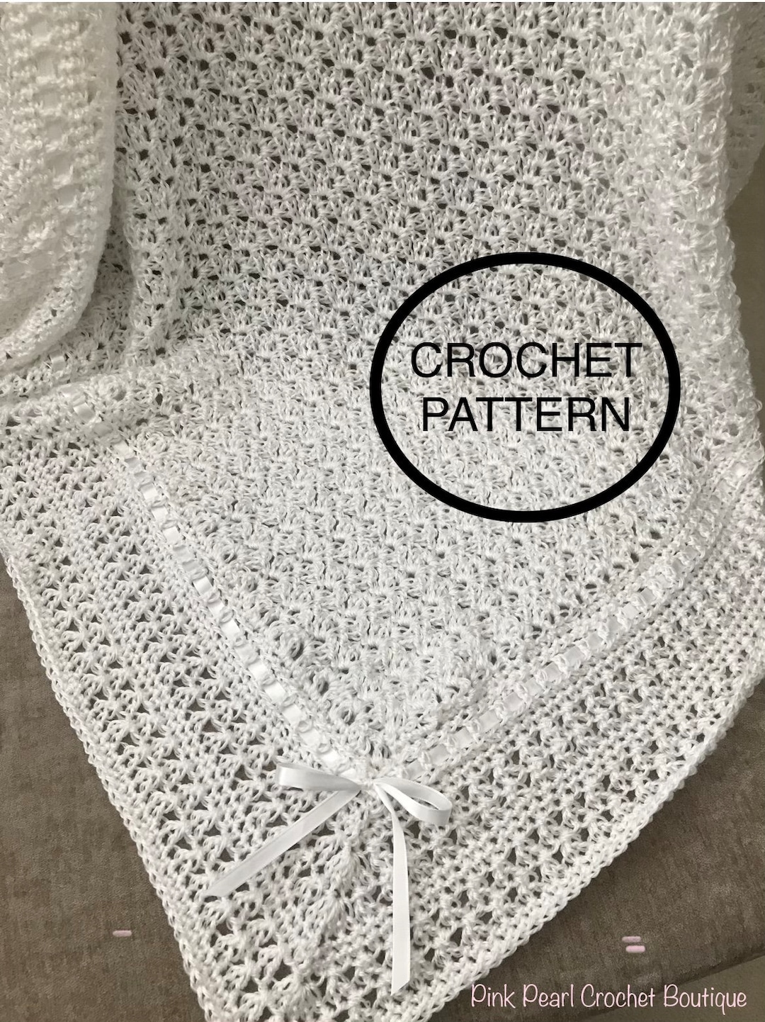 Instant Download Baptism Blanket Pattern Christening Blanket Pattern Crochet Blanket Pattern