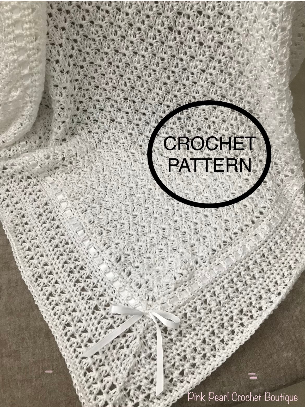 Crochet baptism blanket hotsell