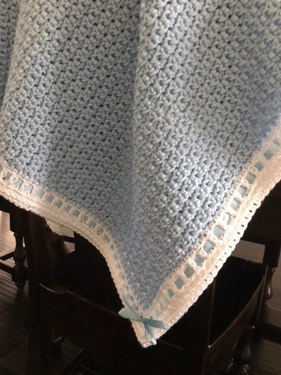 Handmade Crochet Baby Boy Blanket , Newborn Baby Boy Blanket -  Canada