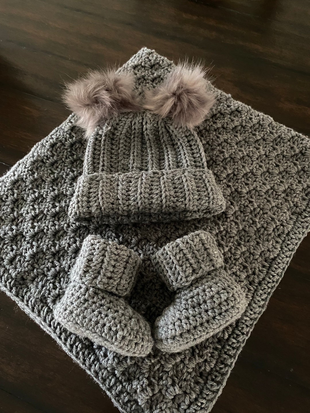 Ready to Ship Baby Gift Grey Baby Blanket Crochet Baby Blanket Grey Handmade Baby Gift New Baby