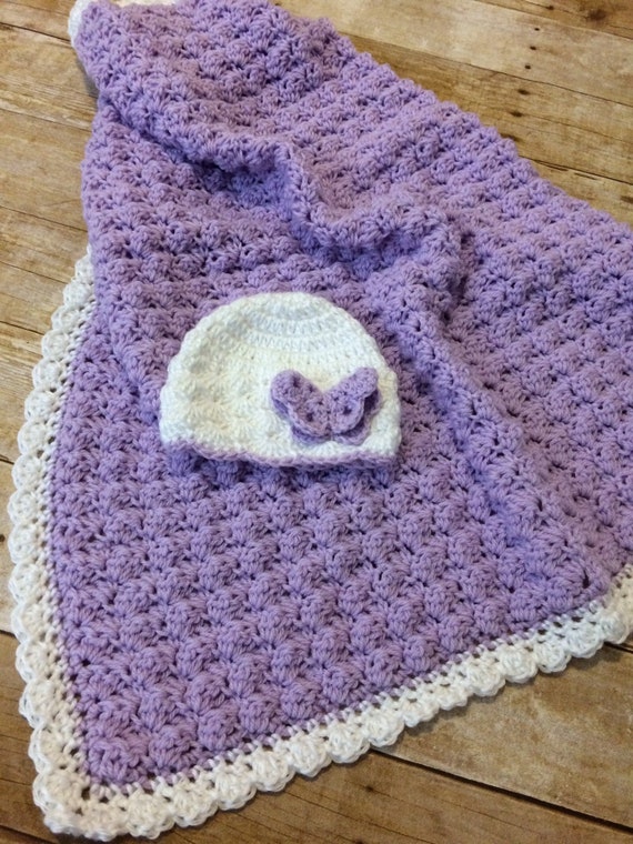 lilac baby blanket