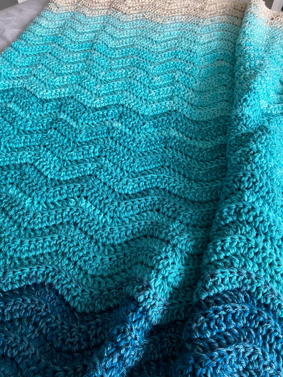 Beach Blanket Crochet Ocean Blanket Beach Blanket Crochet Etsy