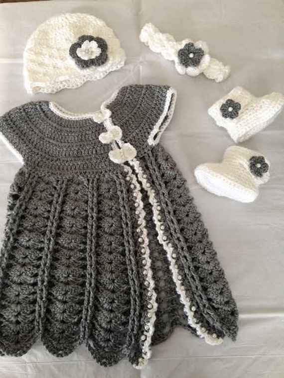 Baby Holiday Dress | Crochet Baby Dress | Baby Holiday Outfit | Special Occasion Dress for Baby | Baby Girl Gift | Christmas Dress