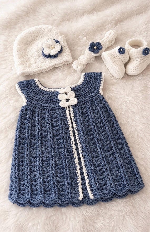 crochet holiday dress Baby | Baby Dress | Baby Holiday Outfit | Special Occasion Dress for Baby | Baby Girl Gift | Christmas Dress Low back