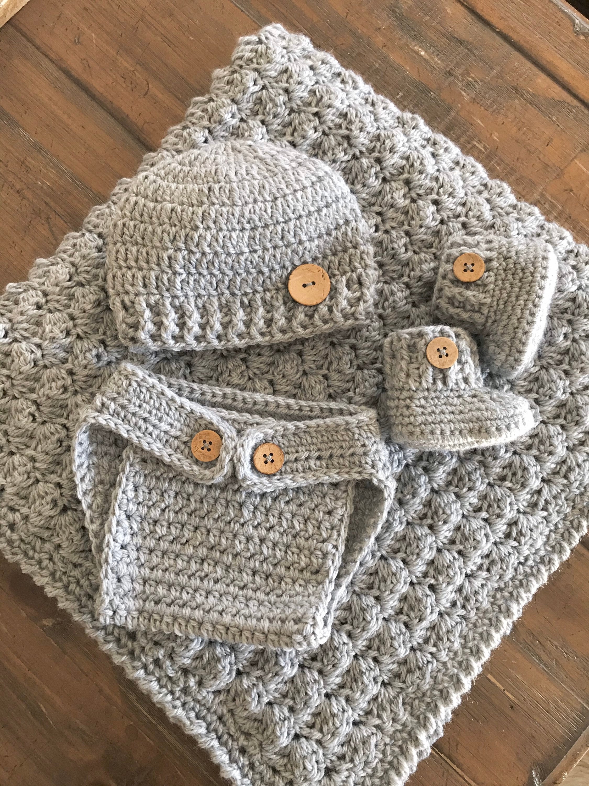 Handmade Grey Baby Blanket Grey Baby Afghan Gray Baby Etsy