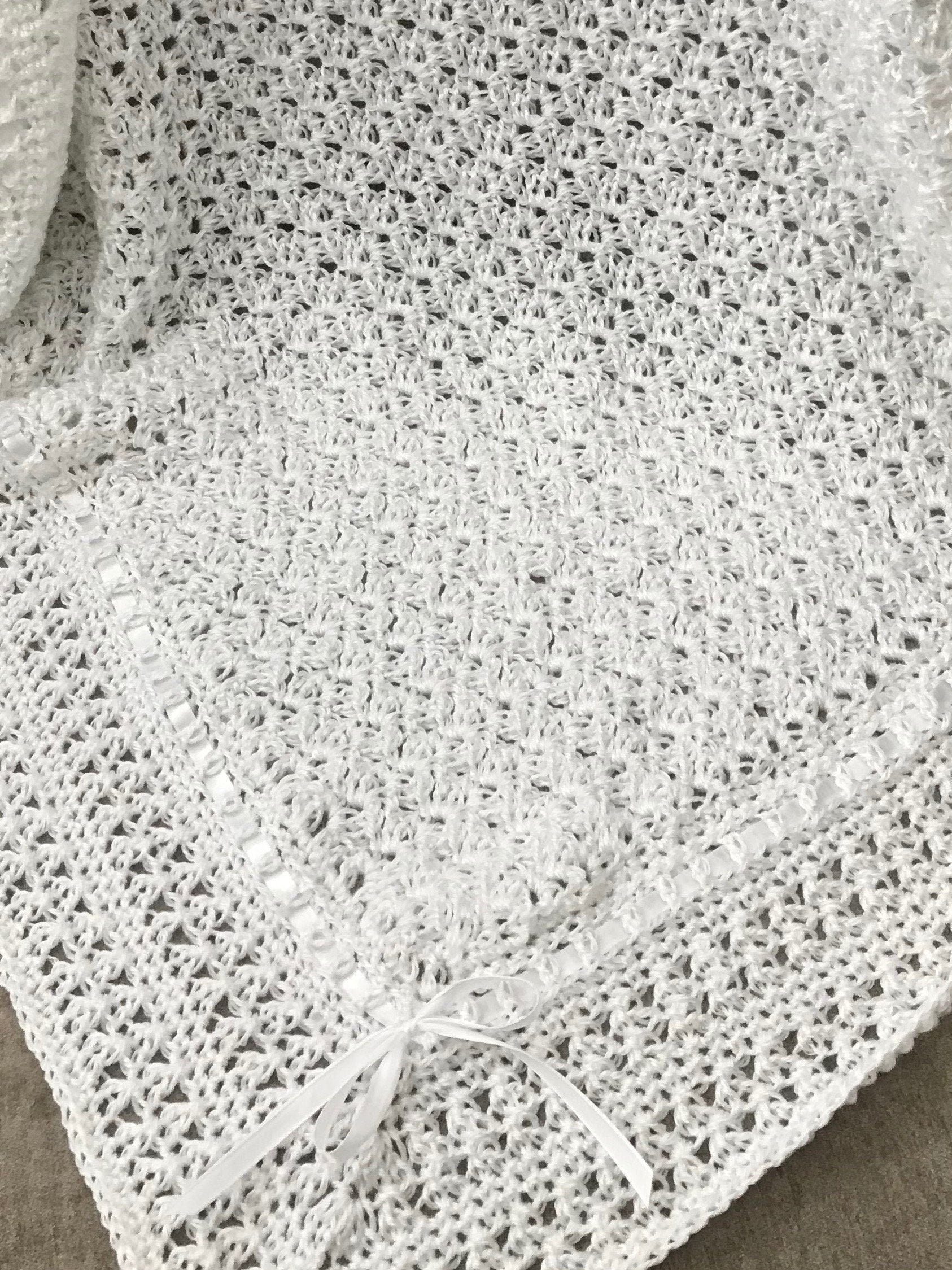 Crochet baptism online blanket
