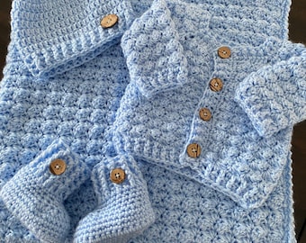 Baby Coming Home Outfit Crochet Baby Layette Gift Set for Baby