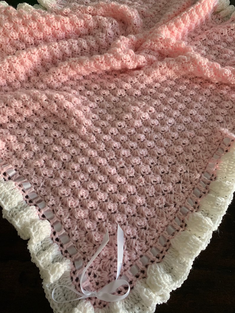 Pink Baby Blanket Handmade Baby Girl Blanket Pink and Etsy