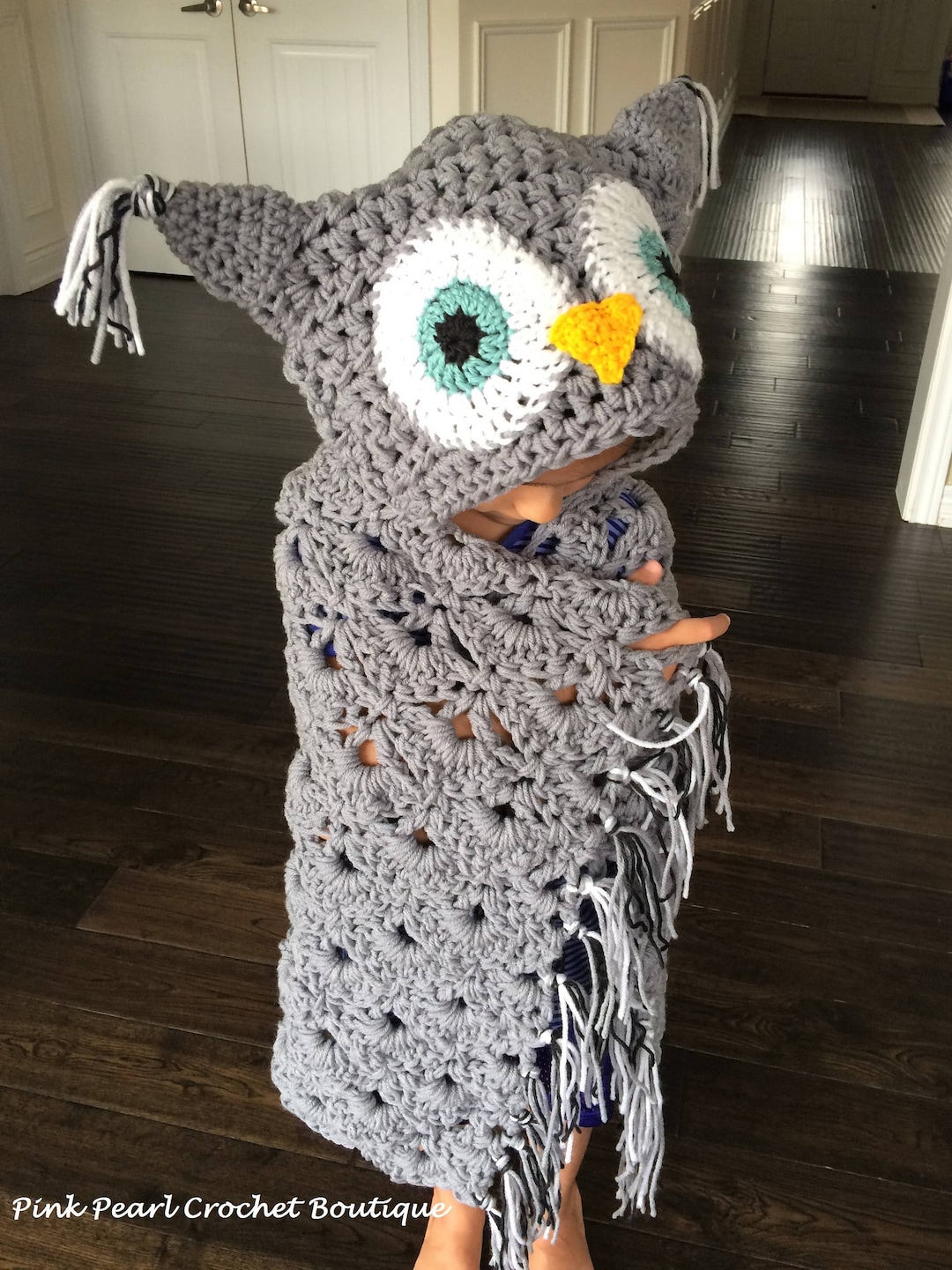 Crochet Hooded Blanket Crochet Owl Baby Blanket Pattern Free