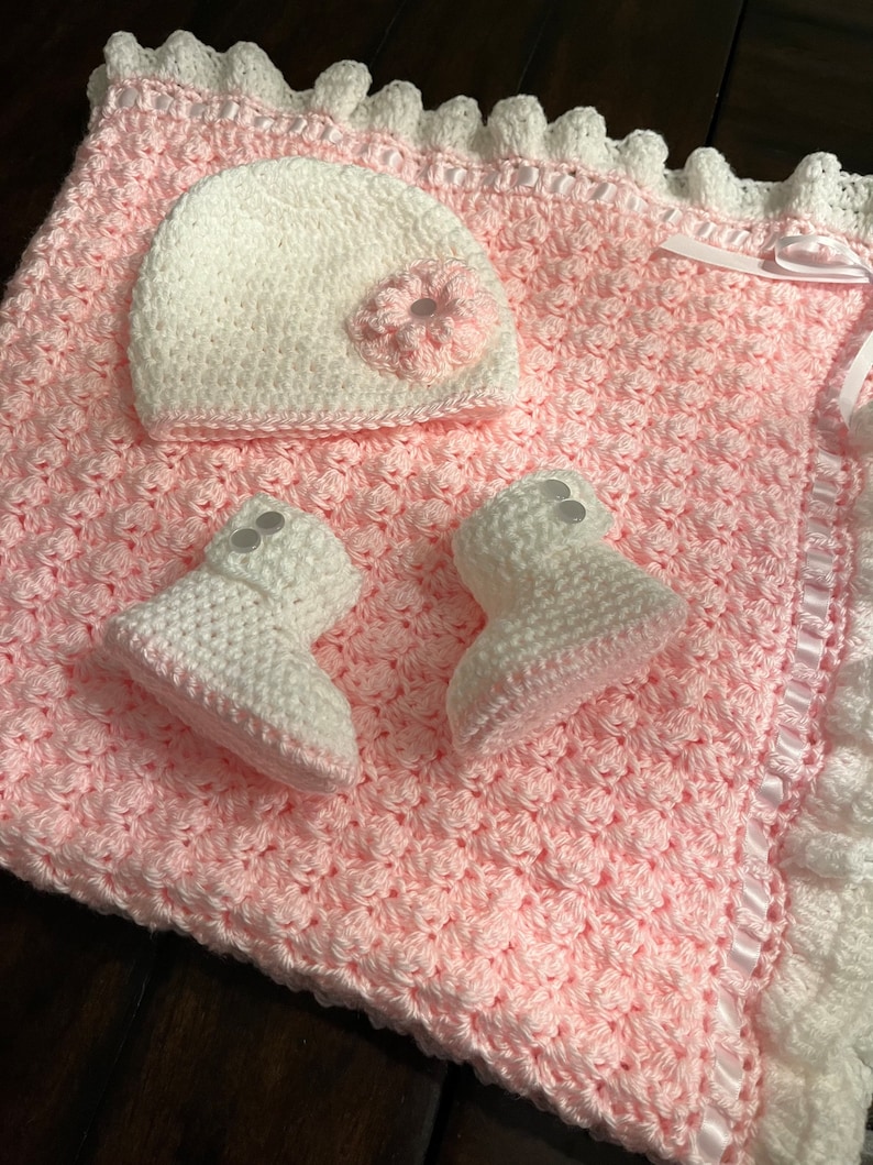 Pink Baby Blanket Handmade Baby Girl Blanket Pink and Etsy