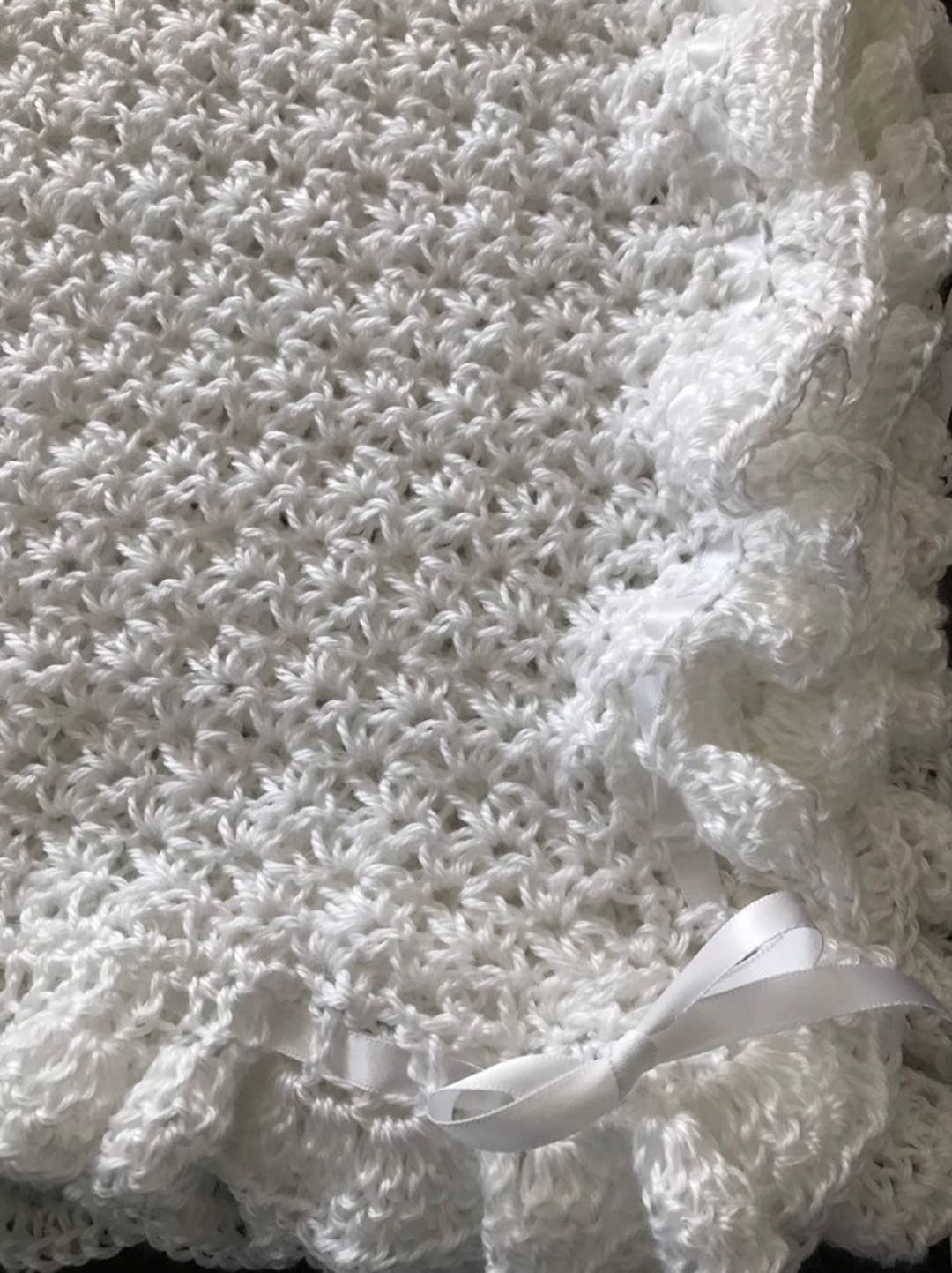 Christening Keepsake Crochet Christening Blanket Crochet White Baby