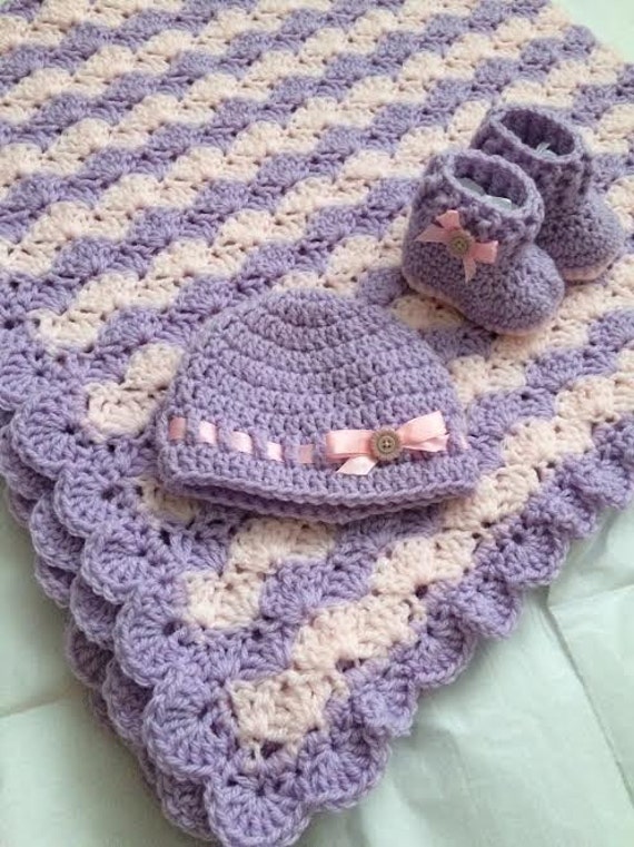 lilac baby blanket
