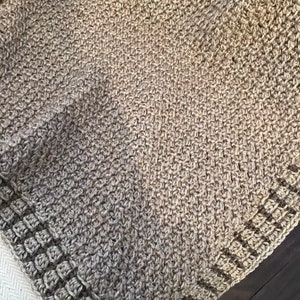 Baby Crochet Blanket | Crib Blanket | Crochet Neutral Baby Blanket | Crochet Earth Tone Blanket | Baby Shower Gift