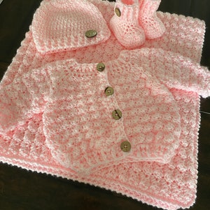 Baby Coming Home Outfit Crochet Baby Layette Gift Set for Baby Baby ...