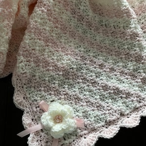 Nini - Blanket With Cream Trim - Pink