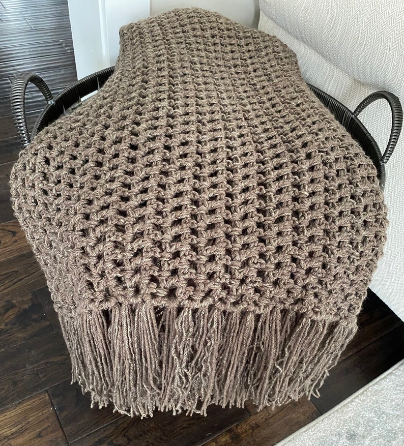 PinkPearlCrochetCA Crochet Throw Blanket - Thumbnail 2