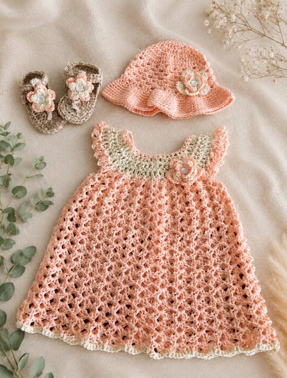 infant crochet easter dress Crochet Baby Dress | Handmade Baby Dress | Crochet Baby Girl Outfit | Summer Dress for Baby | Spring Dress for Baby