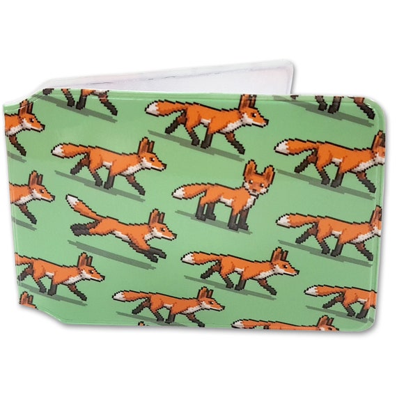 Pixel Foxes Card Holder - Plastic wallet for Oyster cards, travelcards, credit cards etc.
