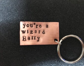Harry Potter recycled copper keyring
