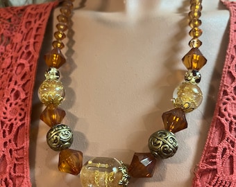 Retro Resin Bead Necklace