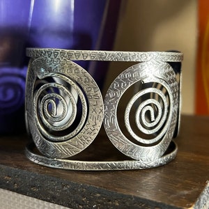 Swirl Pattern Cuff Bracelet image 1