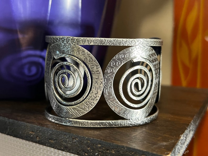 Swirl Pattern Cuff Bracelet image 1