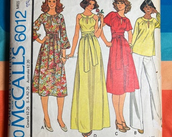 Patrón de costura de Retro McCall 6012 Miss Tamaño Mediano