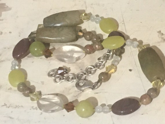Mixed Semi Precious Stone Bead Necklace - image 2