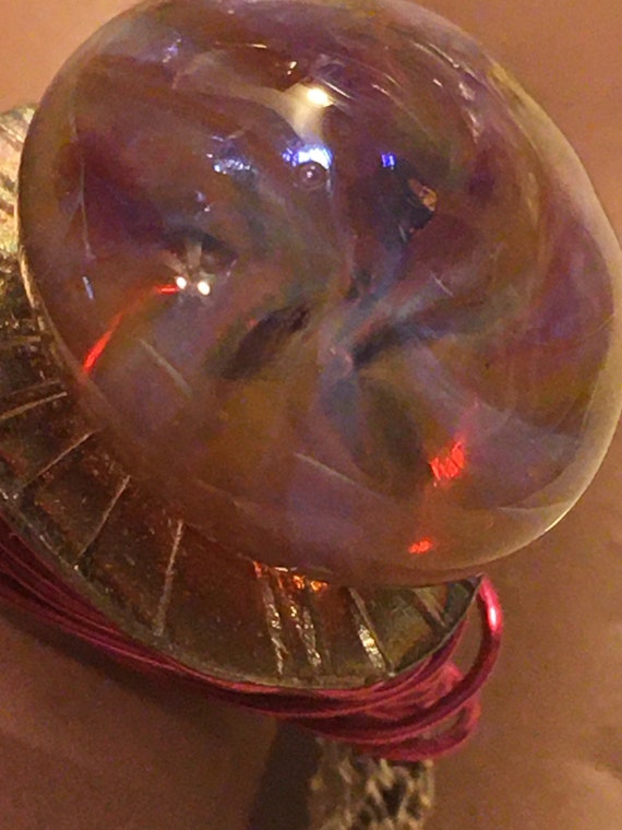 Modern Mixed Material Art Ring - image 3