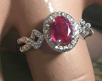 Silver and Ruby Ring