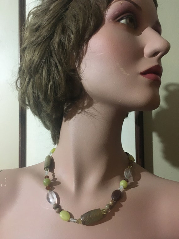 Mixed Semi Precious Stone Bead Necklace - image 8