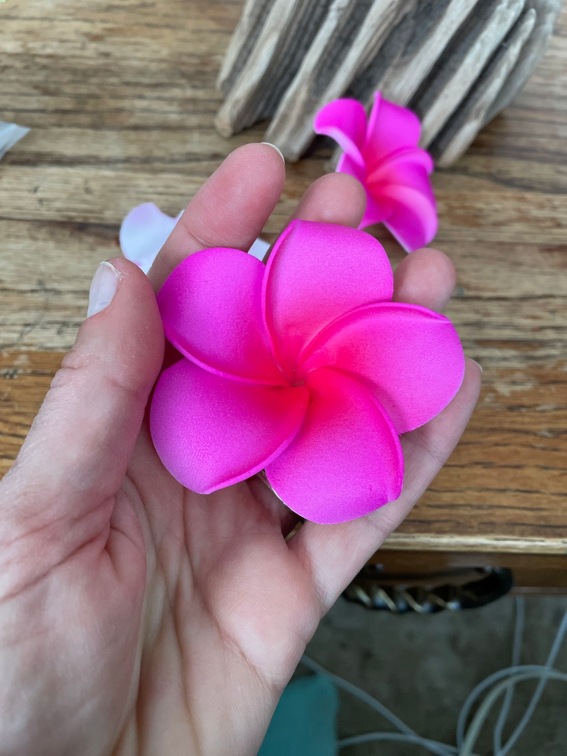 Magenta and Red Hawaiian flowers Fake Plumeria lot of 10 Etsy
