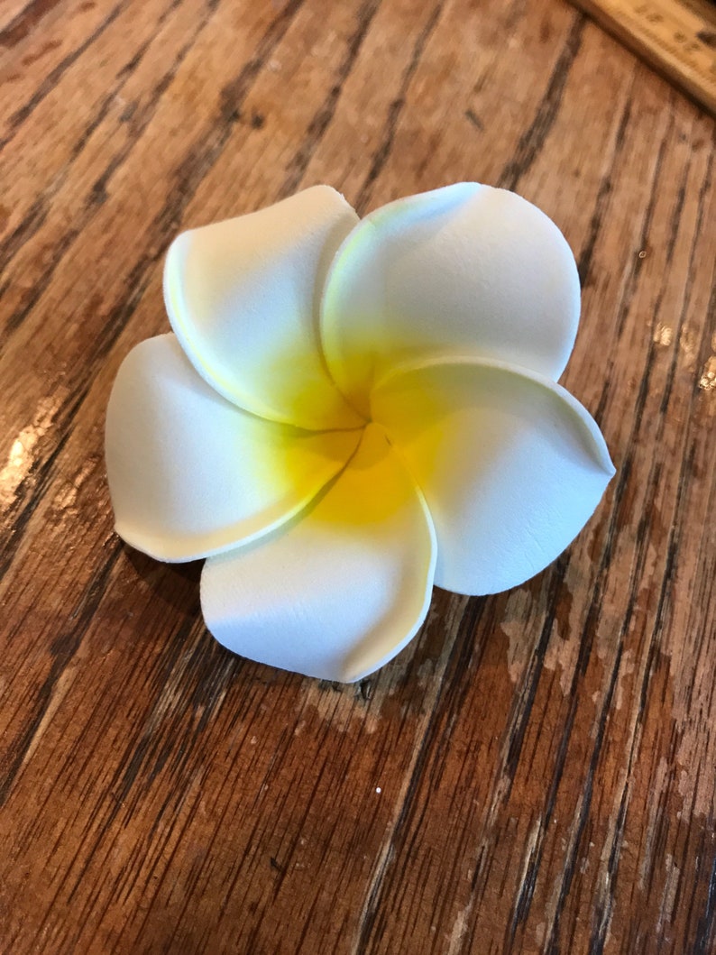 Hawaiian Flowers Fake Plumeria Lot Of 10 25 Foam 3 7cm Etsy