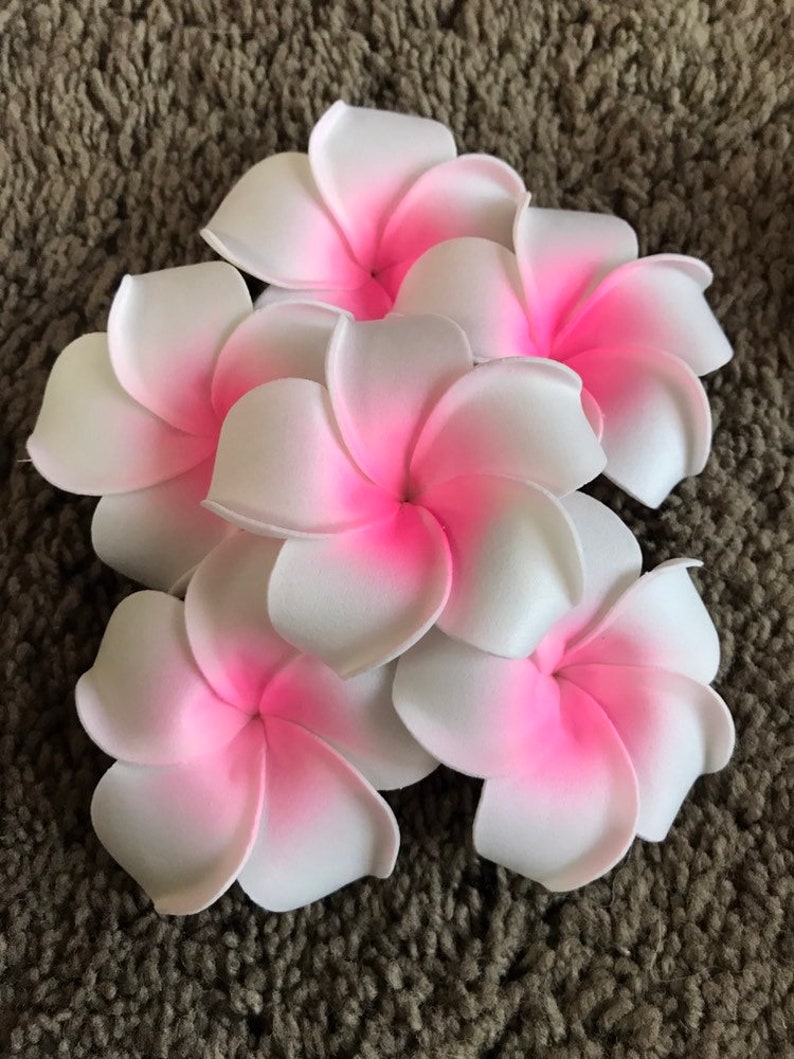 Hawaiian flowers Fake Plumeria lot of 10 6cm/2.5 Etsy
