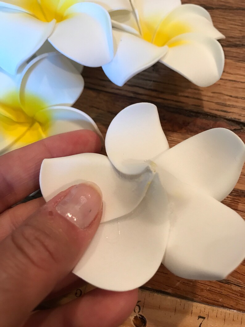 Hawaiian Flowers Fake Plumeria Lot of 10 Foam 3/7cm Etsy